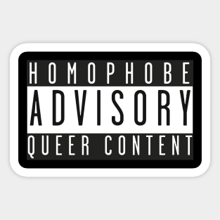 Homophobe Advisory: Queer Content Sticker